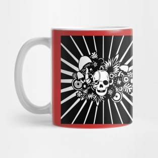 skull and mushrooms Mug